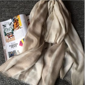 Pure Cashmere Scarves Khaki Plaid Women Fashional Winter Scarf